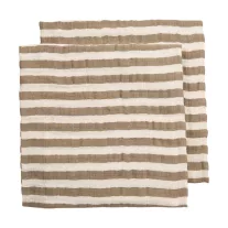 Meyco Baby muszlin textilpelenka 2 db - beige stripes