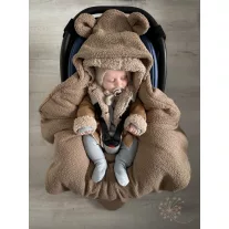 Infantilo teddy kocsitakaró - barna