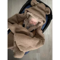 Infantilo teddy kocsitakaró - barna
