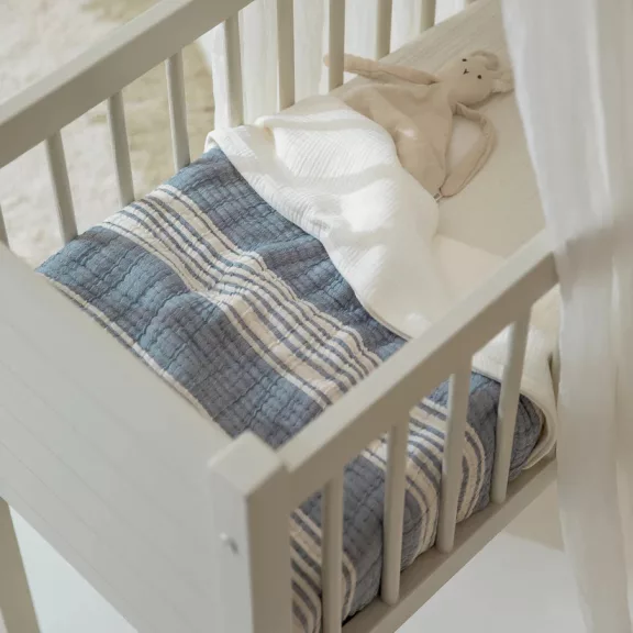 Meyco Baby babatakaró 75x100 cm - indigó - jacquard