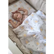 Infantilo 2 részes babaágynemű szett - szivárványok