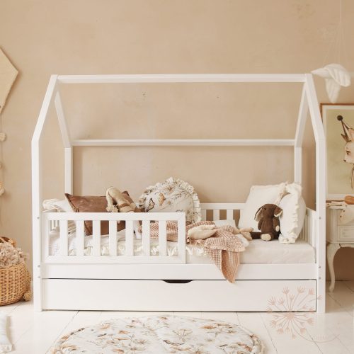 Bianco plus white házikó ágy pótággyal - 90x190 cm