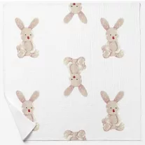 Muszlin kifogó 120x120 cm - bunny