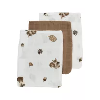 Meyco Baby hidrofil törlőkendő 3 db - forest animals