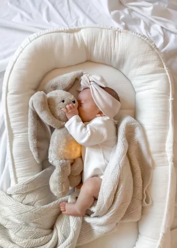 Muszlin babafészek - krém