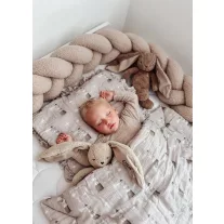 Infantilo teddy fonott rácsvédő 210 cm - bézs