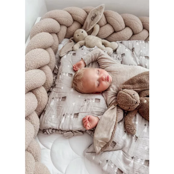 Infantilo teddy fonott rácsvédő 210 cm - bézs