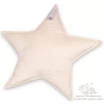 Infantilo velvet csillag alakú díszpárna - bézs