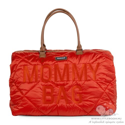 Mommy bag táska - pufi - piros