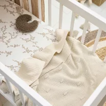 Meyco Baby kötött takaró - homok - knots