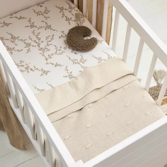 Meyco Baby kötött takaró - homok - knots