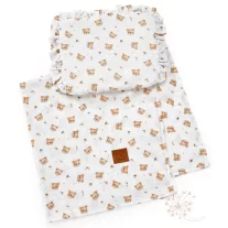 Infantilo muszlin nyári babaágynemű szett - teddy bear