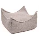 MeowBaby Teddy square puff - világos szürke