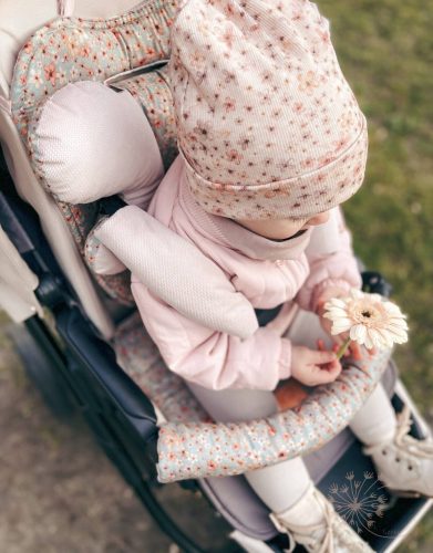 Babakocsi betét szett - virágmező