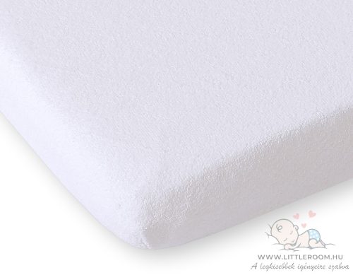 Frottír gumis lepedő - fehér 70x140 cm