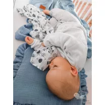 Infantilo muszlin nyári babaágynemű szett - farmerkék