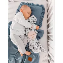 Infantilo muszlin nyári babaágynemű szett - farmerkék
