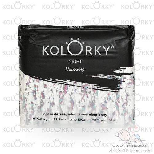 Kolorky night öko pelenka XL (12-16 kg) - unikornis