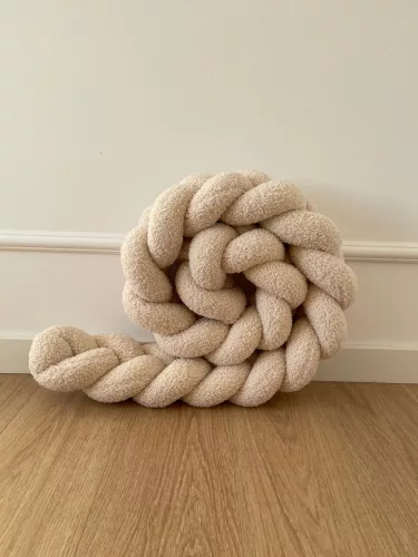 Teddy fonott rácsvédő - világos bézs