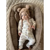 Teddy babafészek macipárnával - barna