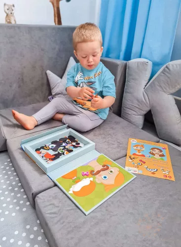 Kinyitható gyerek kanapé saját névvel - világos szürke