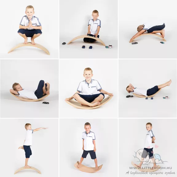 Egyensúlyozó deszka - balance board - natúr