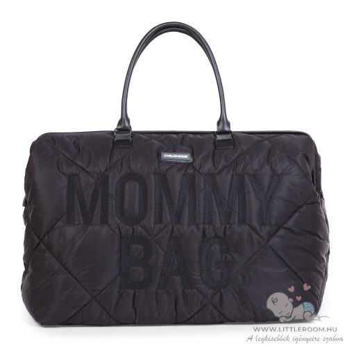 Mommy bag táska - pufi - fekete