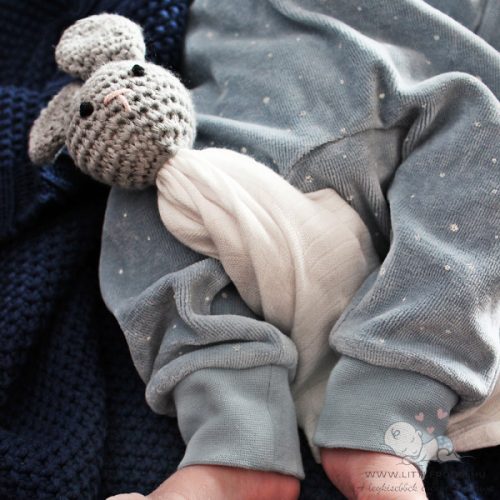 Horgolt, bambusz szundikendő - kék