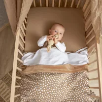 Meyco Baby gumis lepedő 70x140 cm - taupe