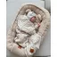 Infantilo teddy babafészek macipárnával - bézs