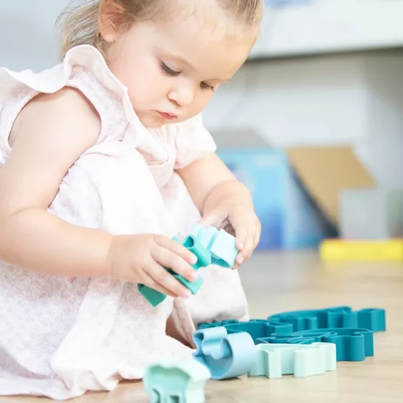PETIKIDS 3D kirakó - elefánt és kicsinyei - kék