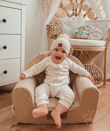 Babafotel saját névvel - világos szürke