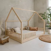 Bianco natural montessori házikó ágy 140x200 cm