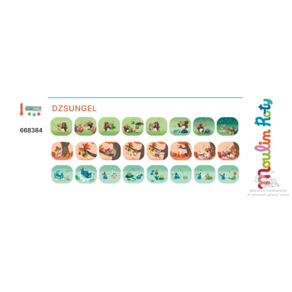 Moulin Roty - Diavetítő lámpa - Mesevetítő: Dzsungel