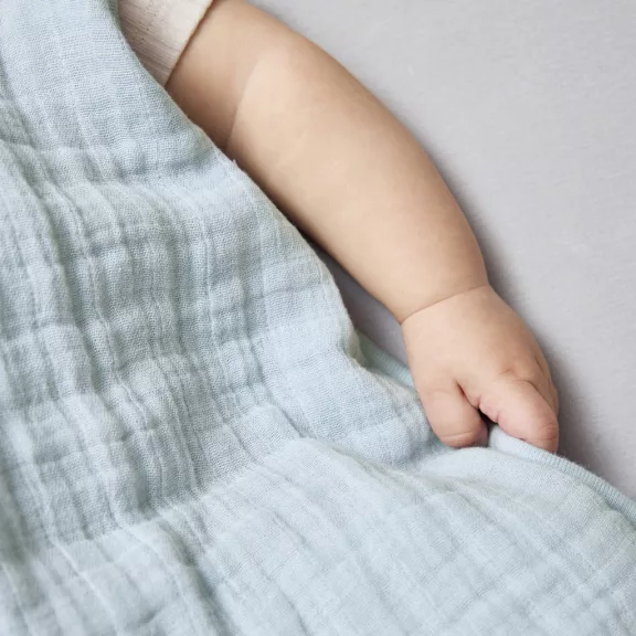Meyco Baby muszlin hálózsák - grey blue