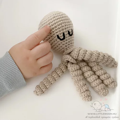 Horgolt polip - rózsaszín