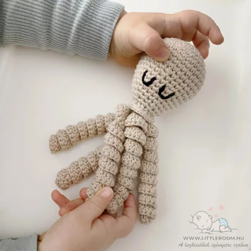 Horgolt polip - rózsaszín