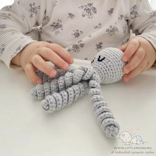 Horgolt polip - rózsaszín