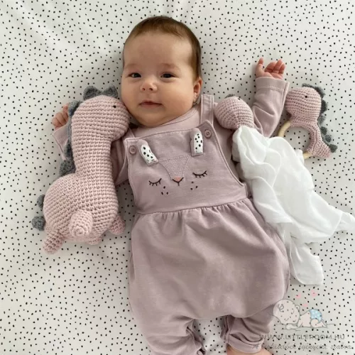 Horgolt dínó barát - kék