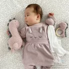 Horgolt dínó barát - kék