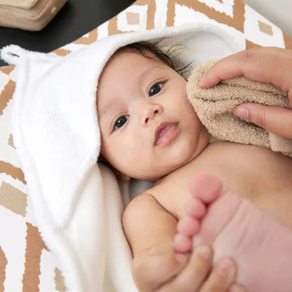 Meyco Baby frottír törlőkendő 6 db - homok