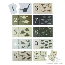   A little lovely company számpárosító puzzle - dinoszaurusz