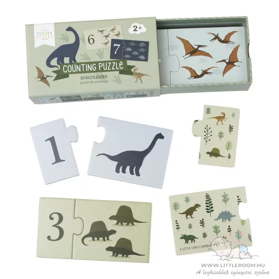 A little lovely company számpárosító puzzle - dinoszaurusz