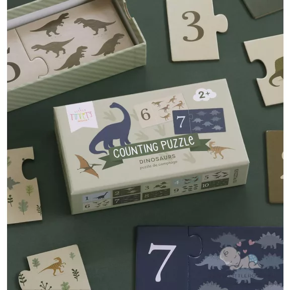 A little lovely company számpárosító puzzle - dinoszaurusz