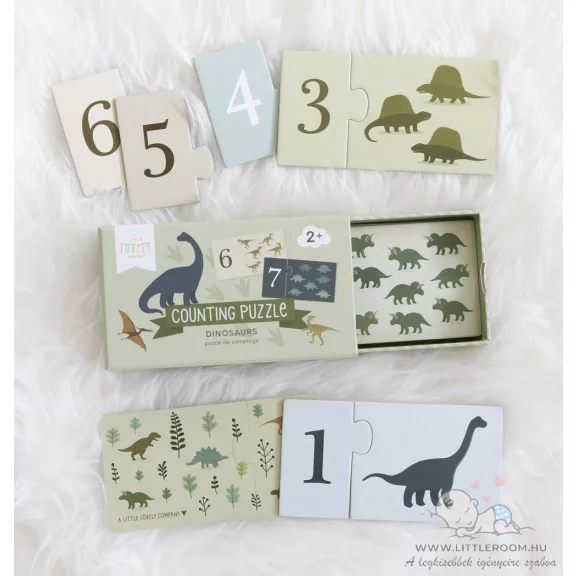 A little lovely company számpárosító puzzle - dinoszaurusz