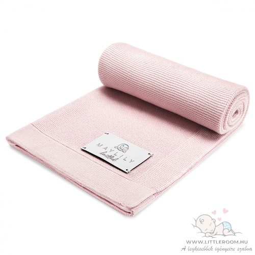 Deluxe bambusz-pamut kötött takaró - rózsaszín