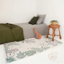 Monkey paradise grey gyerekszőnyeg - Nattiot