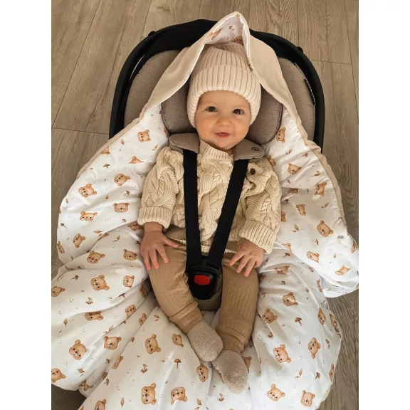 Infantilo kocsitakaró - teddy bear - velúr