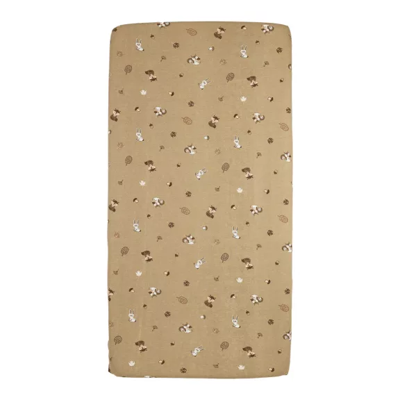 Meyco Baby gumis lepedő 60x120 cm - forest friends
