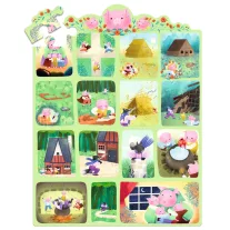   DJECO mese puzzle - A három kismalac, 35 db-os - The Three Little Pigs